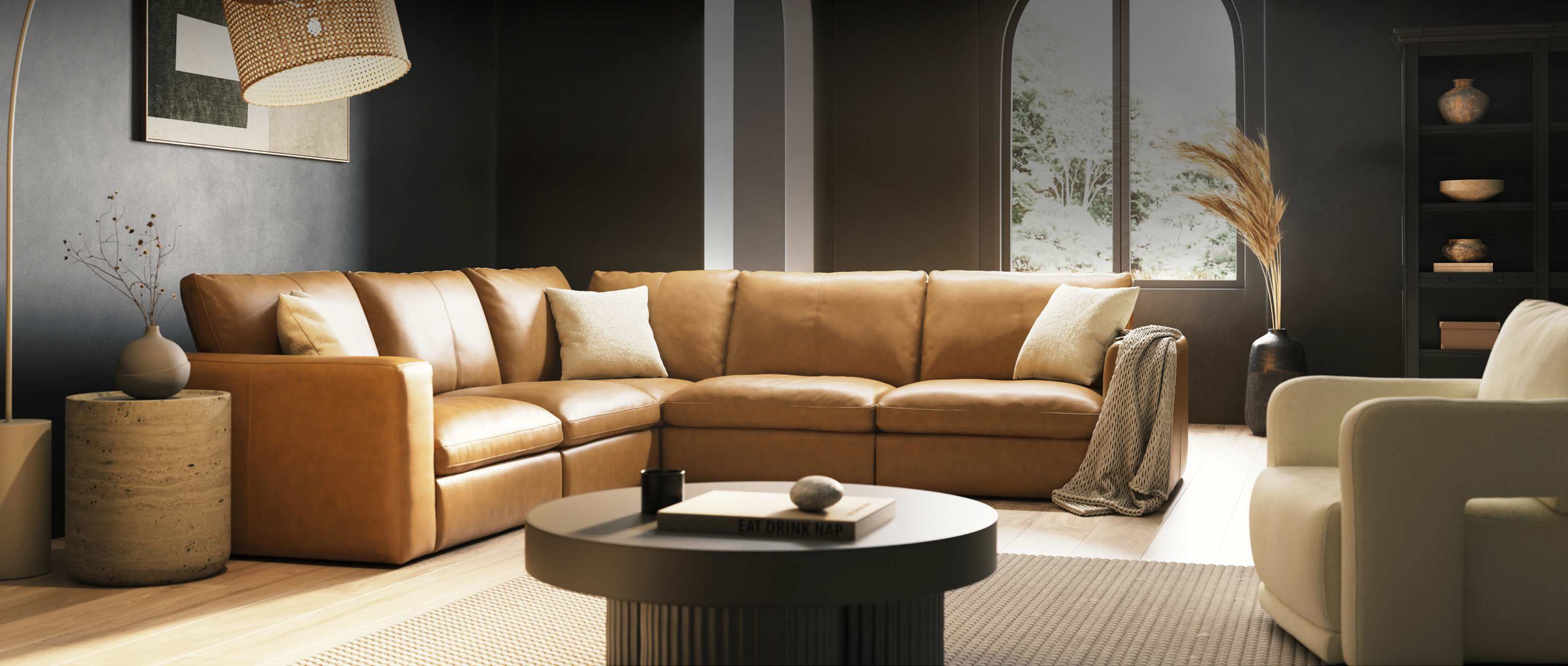 Leather sofas